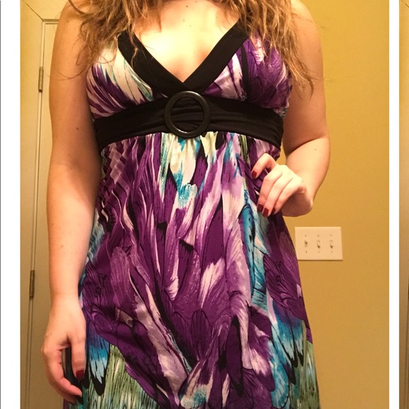 Iz Byer Dresses & Skirts - Halter top colorful cocktail dress